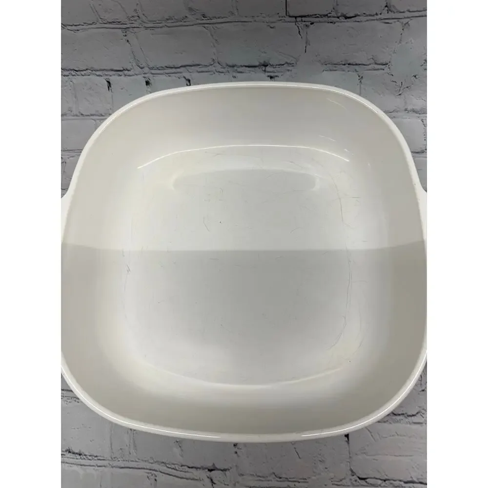 Vintage CorningWare casserole dish featuring the iconic 